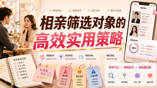 付费文章：相亲筛选对象的高效实用策略-2爱1学习资源网-伴学无忧