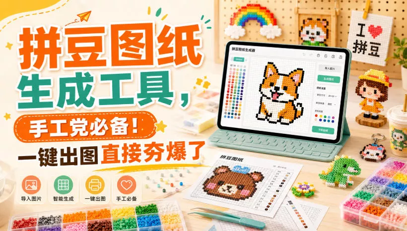 拼豆图纸生成工具，手工党必备！一键出图直接夯爆了-2爱1学习资源网-伴学无忧