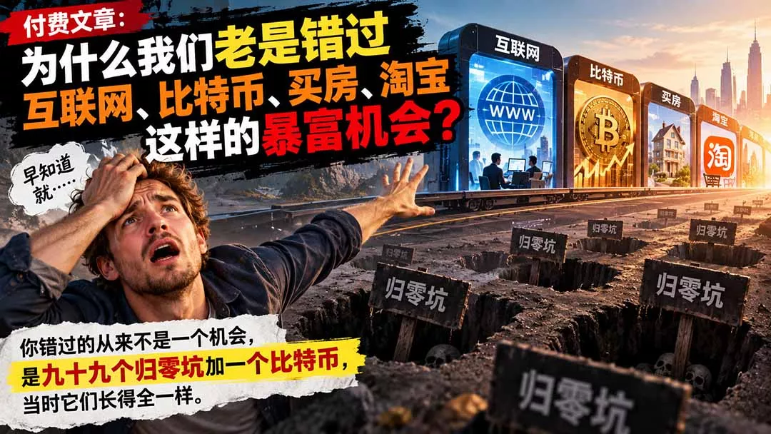 付费文章：为什么我们老是错过互联网、比特币、买 房、淘宝这样的暴富机会？-2爱1学习资源网-伴学无忧