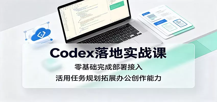 Codex落地实战课：零基础完成部署接入，活用任务规划拓展办公创作能力-2爱1学习资源网-伴学无忧