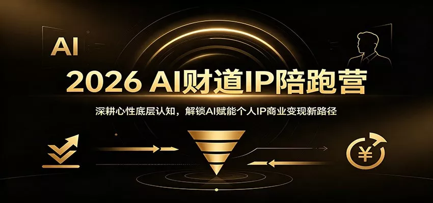 2026 AI财道IP陪跑营：深耕心性底层认知，解锁AI赋能个人IP商业变现新路径-2爱1学习资源网-伴学无忧
