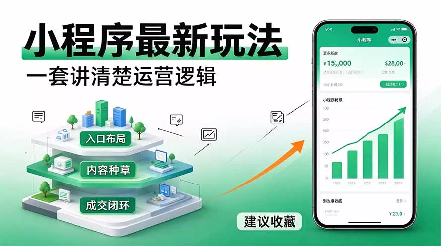 微信小程序最新玩法 四种收益来源，单日收入400+-2爱1学习资源网-伴学无忧