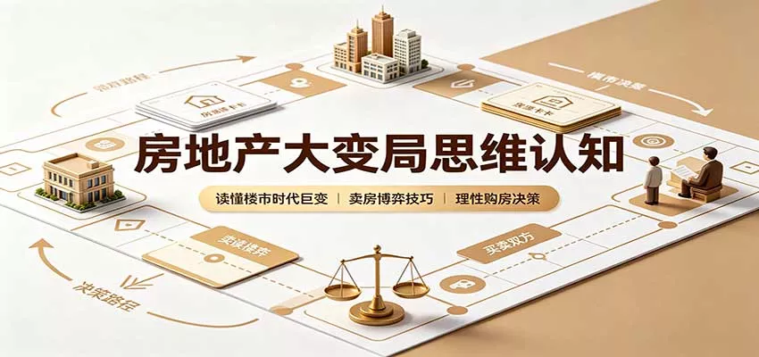 房地产大变局思维认知：读懂楼市时代巨变，卖房博弈技巧，理性购房决策-2爱1学习资源网-伴学无忧