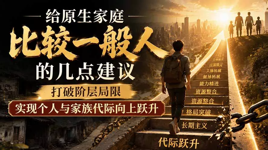 付费文章：给原生家庭比较一般人的几点建议，打破阶层局限，实现个人与家族代际向上跃升-2爱1学习资源网-伴学无忧