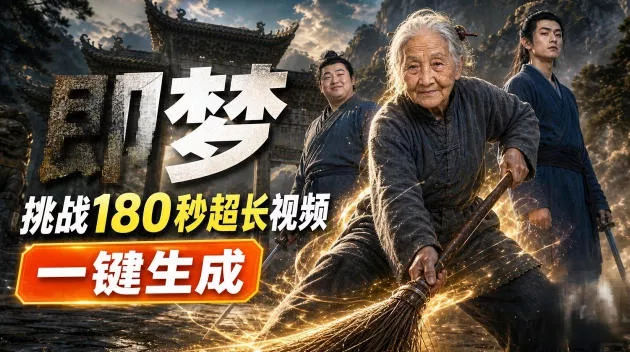 即梦挑战180秒超长视频！一键生成3分钟电影？完整制作流程详细分享！-2爱1学习资源网-伴学无忧