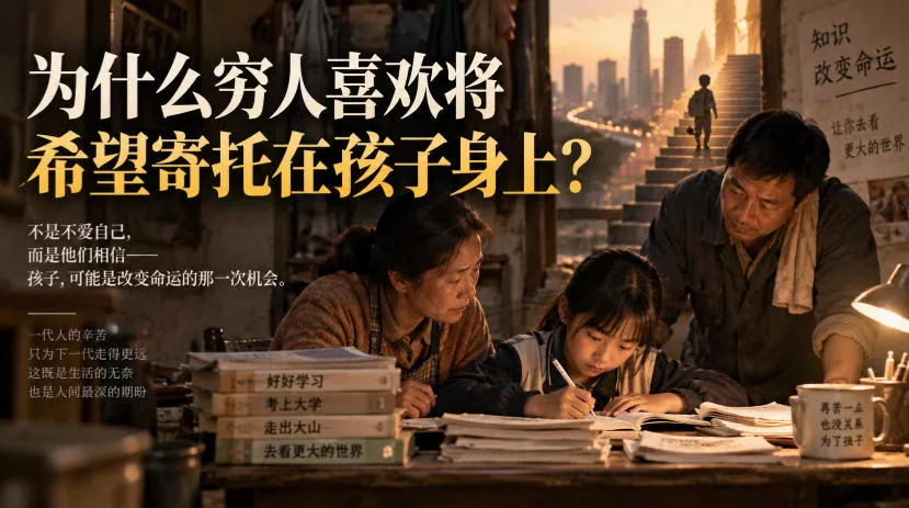 某社群精品文章：为什么穷人喜欢将希望寄托在孩子身上？-2爱1学习资源网-伴学无忧