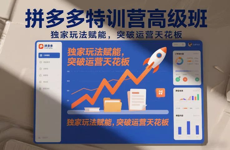 拼多多特训营高阶班，独家玩法赋能，突破运营天花板(更新260819)-2爱1学习资源网-伴学无忧