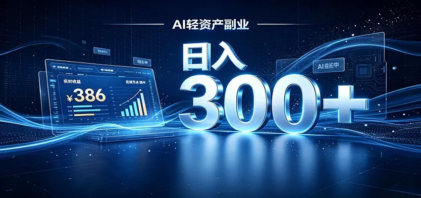 2026 AI轻资产风口，Token中转站小白可入局，日入300+-2爱1学习资源网-伴学无忧