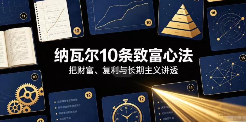 付费文章：纳瓦尔10条致富心法-2爱1学习资源网-伴学无忧