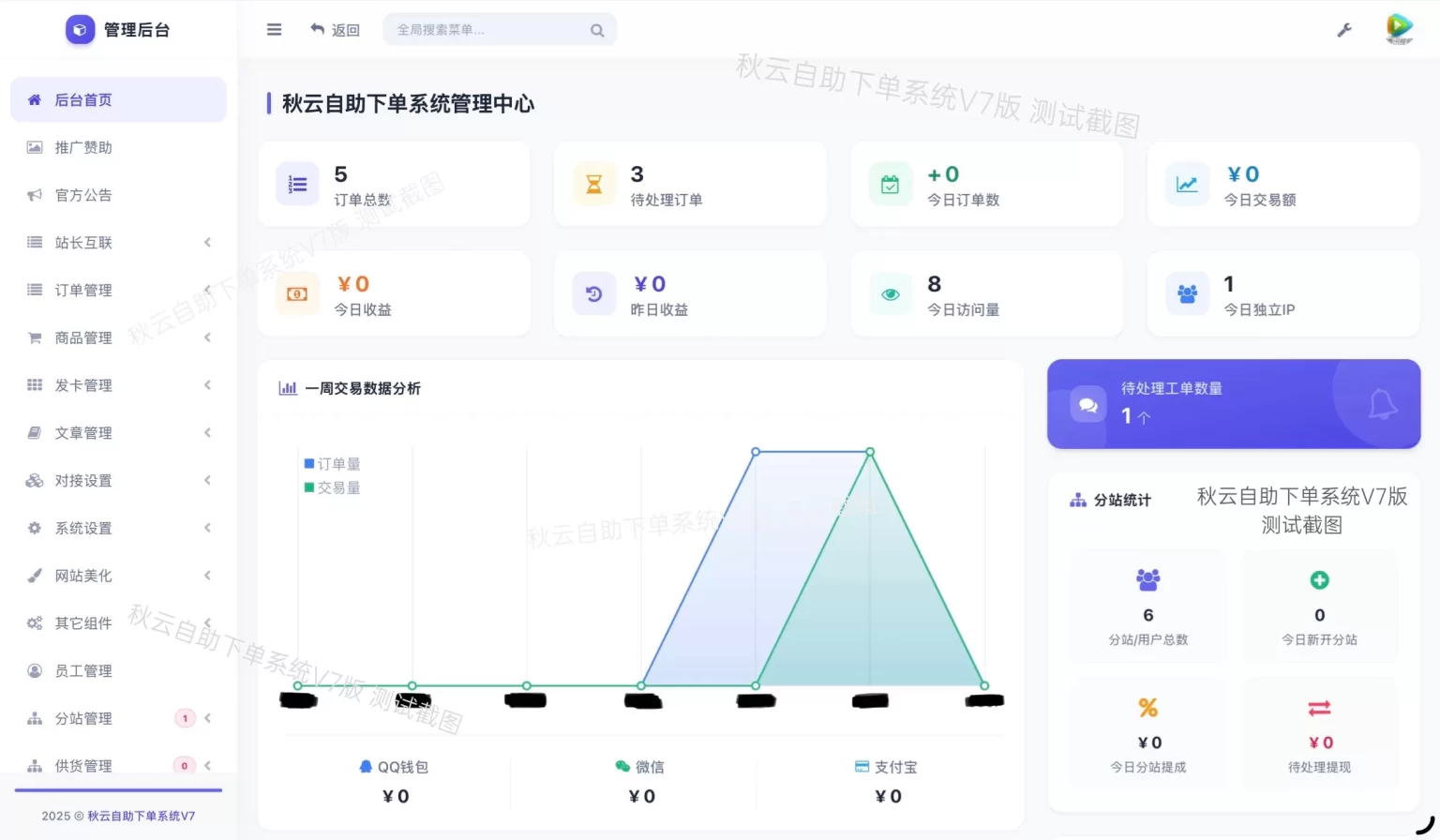 彩虹云商城二开重构美化版源码 秋云自助下单系统V7版-2爱1学习资源网-伴学无忧