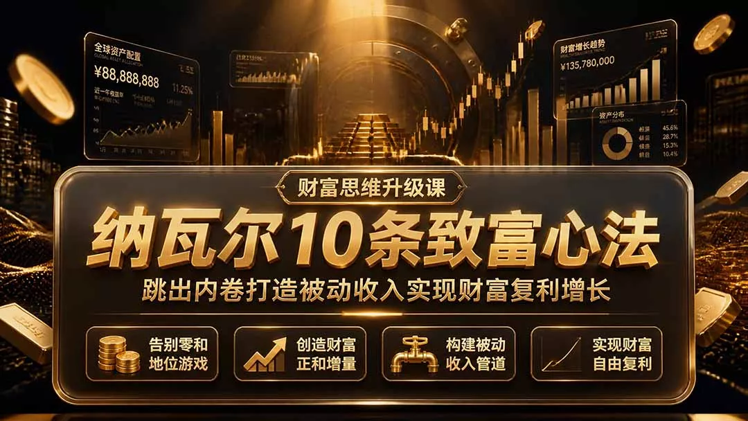 付费文章：纳瓦尔10条致富心法，跳出内卷打造被动收入实现财富复利增长-2爱1学习资源网-伴学无忧