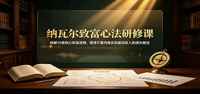 纳瓦尔致富心法研修课：拆解10条核心财富逻辑，理清不靠内卷实现被动收入的成长路径-2爱1学习资源网-伴学无忧