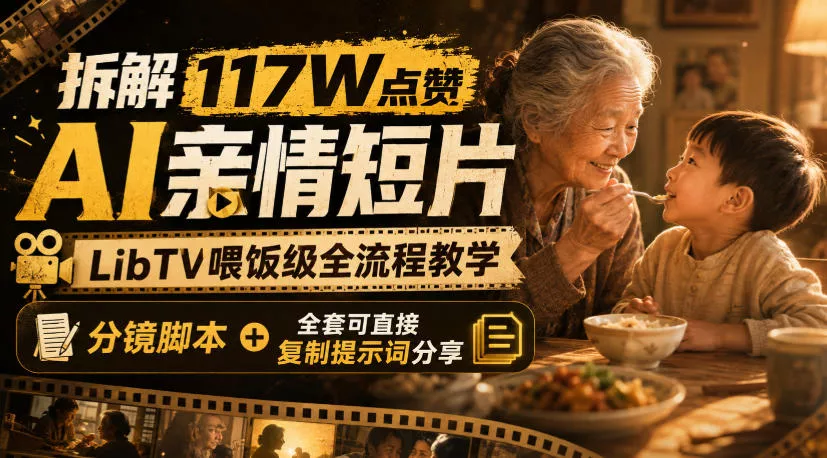 拆解117W点赞AI亲情短片，LibTV喂饭级全流程教学，分镜脚本+全套可直接复制提示词分享-2爱1学习资源网-伴学无忧