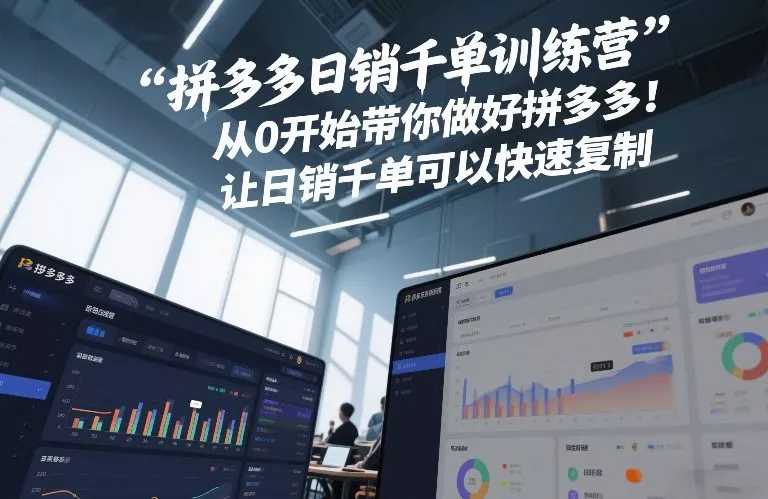 拼多多日销千单训练营，从0开始带你做好拼多多，让日销千单可以快速复制(更新26年7月)-2爱1学习资源网-伴学无忧