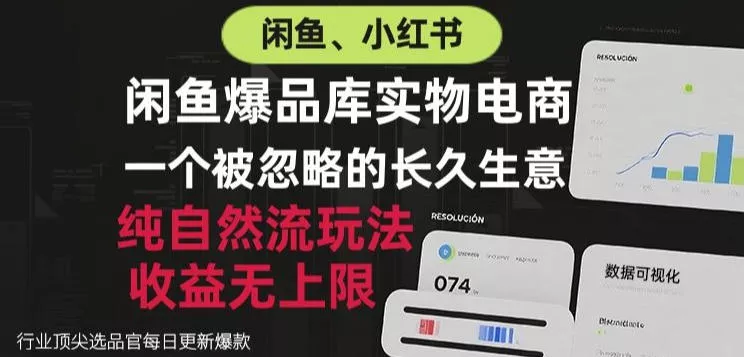 闲鱼小红书实物电商，纯自然流玩法，一个被忽略的长久生意，收益无上限【揭秘】-2爱1学习资源网-伴学无忧