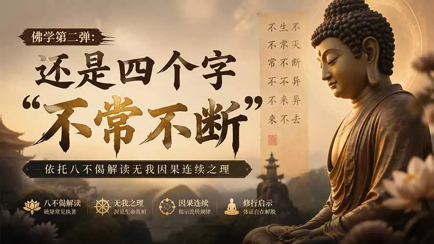 付费文章：佛学第二弹：还是四个字“不常不断”依托八不偈解读无我因果连续之理-2爱1学习资源网-伴学无忧