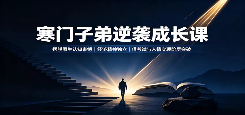 寒门子弟逆袭成长课：摆脱原生认知束缚，经济精神独立，借考试与人情实现阶层突破-2爱1学习资源网-伴学无忧