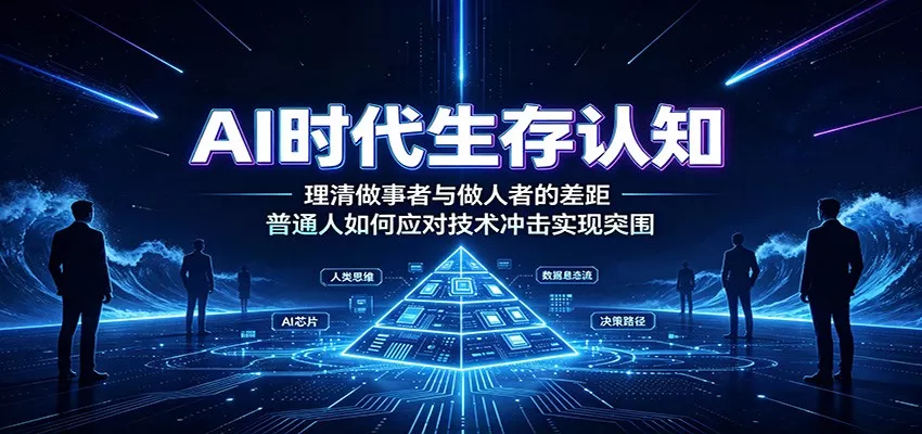AI时代生存认知：理清做事者与做人者的差距，普通人如何应对技术冲击实现突围-2爱1学习资源网-伴学无忧