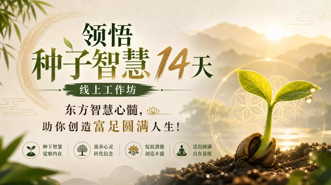 鹿大米领悟种子智慧14天线上工作坊，东方智慧心髓，助你创造富足圆满人生！-2爱1学习资源网-伴学无忧