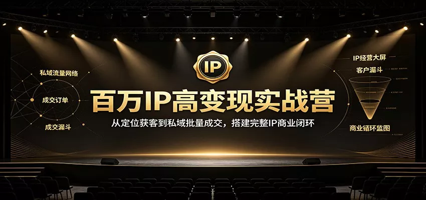 百万IP高变现实战营：从定位获客到私域批量成交，搭建完整IP商业闭环-2爱1学习资源网-伴学无忧
