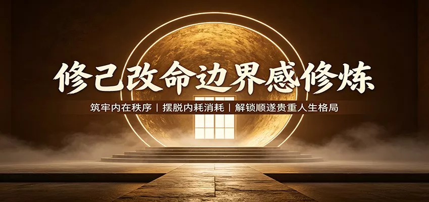修己改命边界感修炼：筑牢内在秩序，摆脱内耗消耗，解锁顺遂贵重人生格局-2爱1学习资源网-伴学无忧