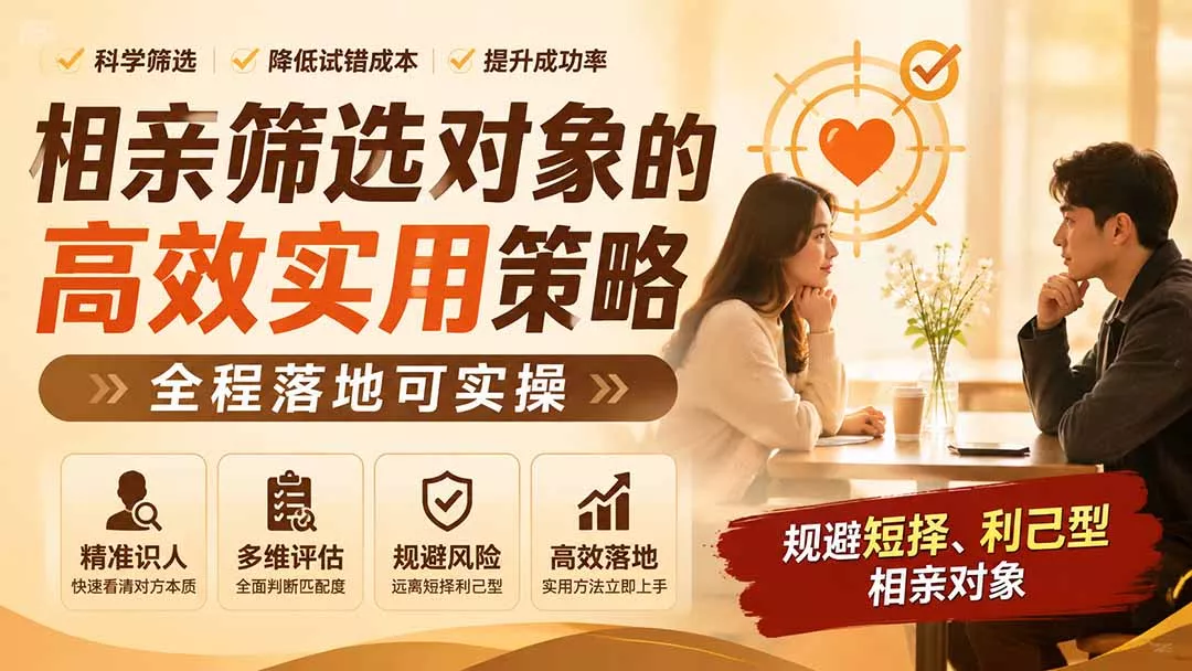 付费文章：相亲筛选对象的高效实用策略，全程落地可实操，规避短择、利己型相亲对象-2爱1学习资源网-伴学无忧