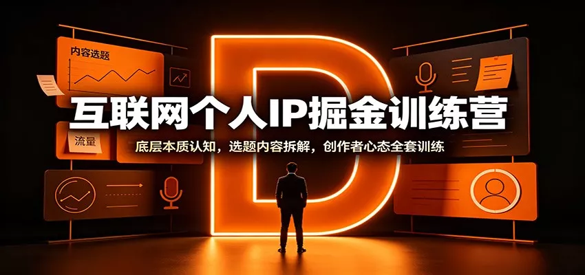 互联网个人IP掘金训练营：底层本质认知，选题内容拆解，创作者心态全套训练-2爱1学习资源网-伴学无忧