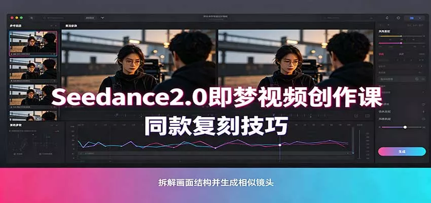 Seedance2.0即梦视频创作课：剧本式视频制作，同款复刻技巧，多行业案例落地教学-2爱1学习资源网-伴学无忧