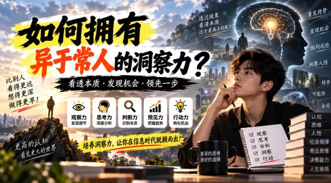 某公众号付费文章：如何拥有异于常人的洞察力？-2爱1学习资源网-伴学无忧
