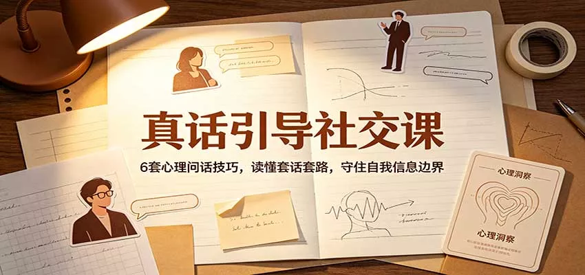 真话引导社交课:6套心理问话技巧,读懂套话套路,守住自我信息边界-2爱1学习资源网-伴学无忧