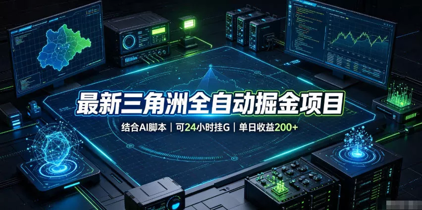 最新三角洲全自动掘金项目，结合AI脚本，可24小时挂G，单日收益200+【揭秘】-2爱1学习资源网-伴学无忧