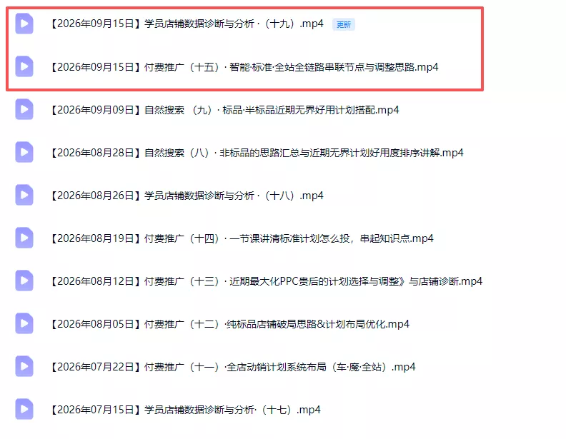 2026淘宝电商终局之战VIP课-更新1015:自然搜索+直通车+无界+精准人群,系统掌握测款动销与全店推广布局方法-2爱1学习资源网-伴学无忧