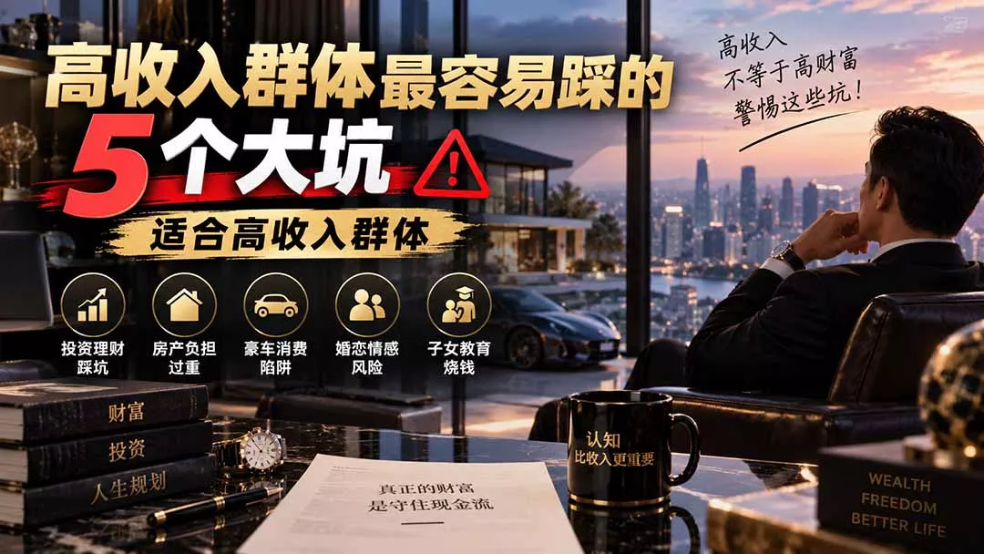 付费文章：高收入群体最容易踩的5个大坑，适合高收入群体-2爱1学习资源网-伴学无忧