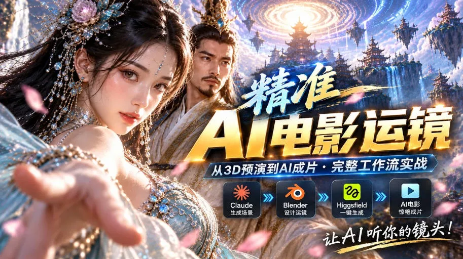 AI视频终于能精准运镜了!Claude+Blender+Higgsfield免费插件实测 AI视频终于能精准运镜了!Claude+Blender+Higgsfield免费插件实测