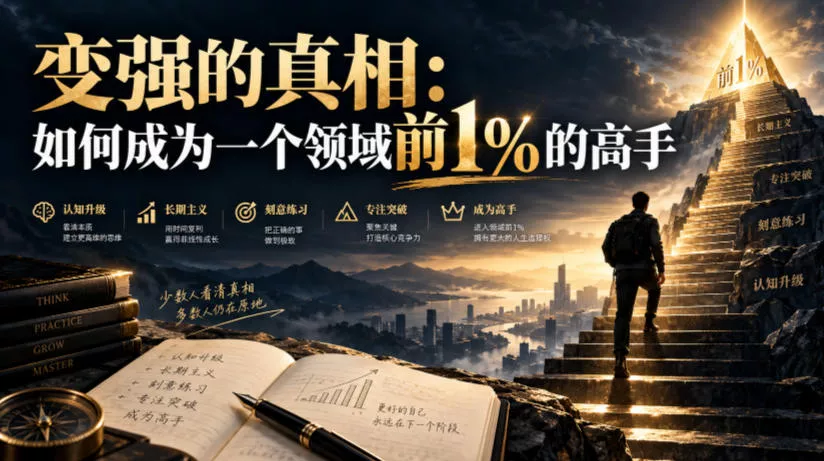 付费文章:变强的真相:如何成为一个领域前1%的高手 付费文章:变强的真相:如何成为一个领域前1%的高手