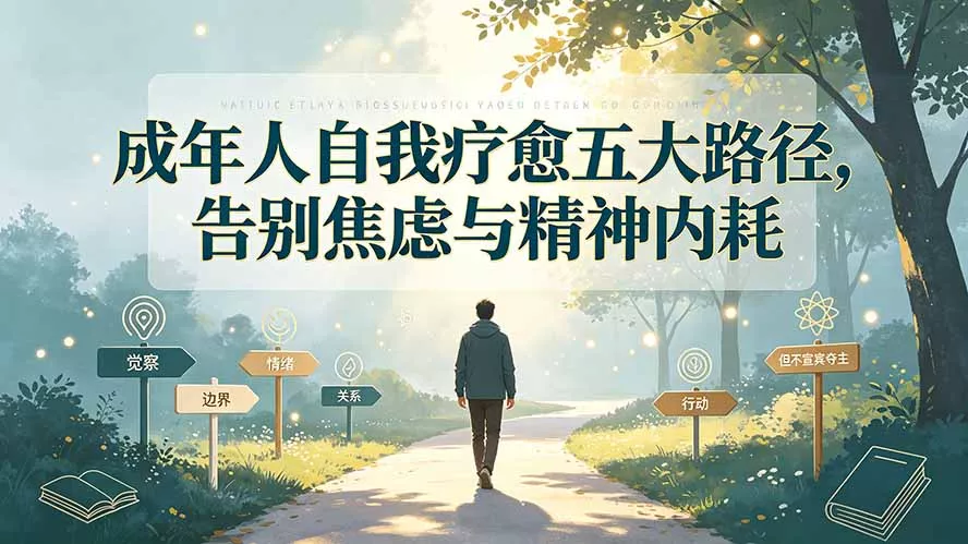 付费文章：成年人自我疗愈五大路径，告别焦虑与精神内耗-2爱1学习资源网-伴学无忧