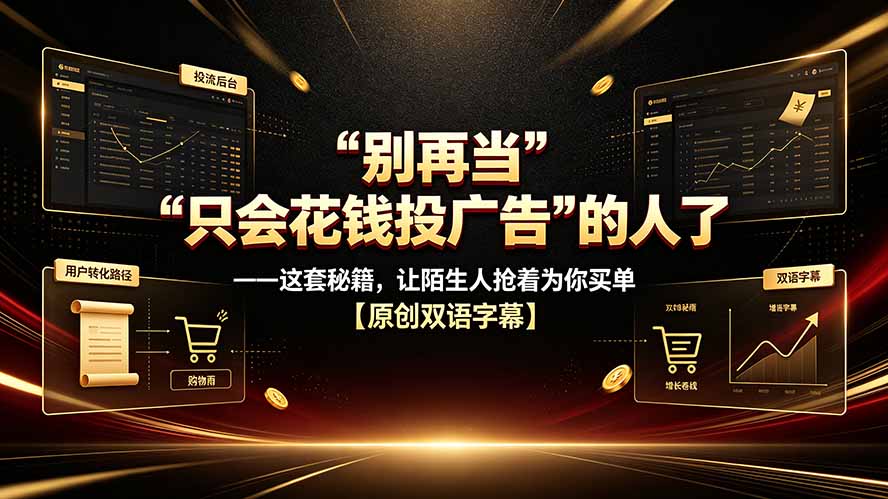 别再当“只会花钱投广告”的人了——这套秘籍,让陌生人抢着为你买单【原创双语字幕】 别再当“只会花钱投广告”的人了——这套秘籍,让陌生人抢着为你买单【原创双语字幕】