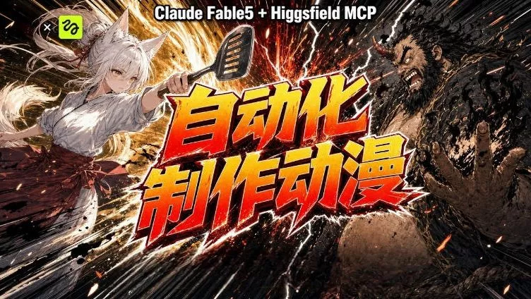 AI自动化动漫制作!Claude Fable 5接入Higgsfield MCP,直接生成完整创意内容-2爱1学习资源网-伴学无忧