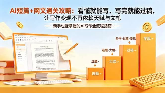 AI短篇+网文通关攻略-更新：看懂就能写、写完就能过稿，让写作变现不再依赖天赋与文笔-2爱1学习资源网-伴学无忧