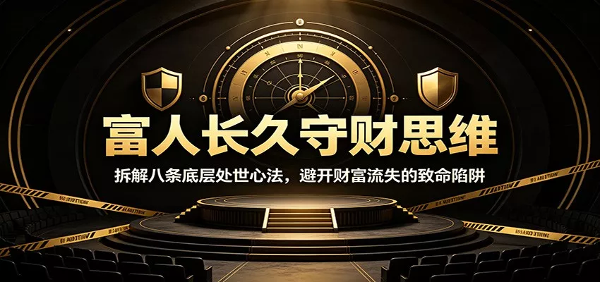 富人长久守财思维：拆解八条底层处世心法，避开财富流失的致命陷阱-2爱1学习资源网-伴学无忧